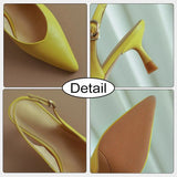 Size 34-40 Women Sandals 2023 Genuine Leather Sexy Thin Heels Shoes For Women Backsling Summer Sandalias Office