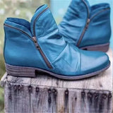 2019 Autumn Winter Retro Women Boots Fashion Genuine Leather Ankle Boots Cross Strappy Vintage Zapatos De Mujer Wram