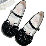 Breakj And Cute Rabbit Bow Lolita Lolita Shoes 2025 New Daily Mary Jane Leather