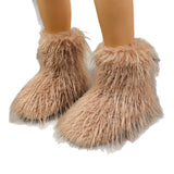 Breakj Hairy Boots Winter Warm Plus Velvet Boots Fashion Casual Snow Boots