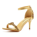 Breakj Cm Temperament Light Mouth With Fine Sandals Crystal Yellow Diamond Wedding Shoes Sexy Fish Mouth Summer