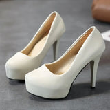 Shoes Women Fall 2023 New Korean Version Of Professional Waterproof Platform Ultra High Heel OL Work Shoes Sexy Platform High