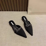Breakj Temperament Fairy Bag Head Half Slippers Women Wear Lazy One Foot Pedal Cool Drag Summer New Beautiful Tip Muller