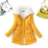 New Winter Parkas Women Slim Cotton Coat Thickness Overcoat Medium-long Plus Size Casual Overcoat Wadded Snow