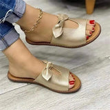 Large Size Women's Shoes New Summer Bows, Empty Ladies Sandals, Slippers, Bows, Sandals,