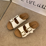 Is A Thick Bottom One Word Cool Slippers Female Summer New Retro Versatile Leisure Beach