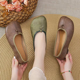 Single Shoes Women 2024 Spring Fall New Korean Version Fashion Round Head Flat Bottom A Foot Pedal Mother