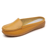 Two Different Women's Shoes Real Leather Moccasins Mother Loafers Soft Leisure Flats Female Ladies Driving Net