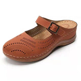 Breakj Hollow Bag Head Half Slippers Casual Outside Wearing New Summer Anti-Slip Soft-Soled Women's Shoes Retro Wind Flat-Soled