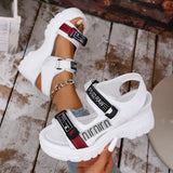 Breakj Sports Sandals Women Wear 2025 New Summer Drill Thick Bottom Magic Stick Soft Bottom Roman Beach