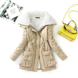 New Winter Parkas Women Slim Cotton Coat Thickness Overcoat Medium-long Plus Size Casual Overcoat Wadded Snow