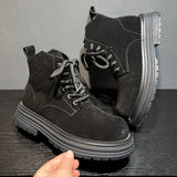 Breakj 2024 New Man British Style Vintage Work Short Boots