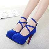 High Heels Ladies Stilettos Strappy Pumps Women's Sandals Summer Shoes Platform Heels Woman Ankle Strap