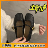Breakj Fairy Wind Word-Type Buckle With Lazy Shoes 2025 Net Red Fried Street High Value Light Mouth Anti-Slip Single