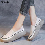 Women's Summer 2023 Autumn New Women's Shoes Round Toe Retro Thick Bottom Slip-on Casual Small Leather