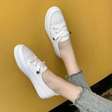 Breakj Shoes Women 2025 Spring New Board Shoes Leather Small White Shoes Women Korean Version Of Women's