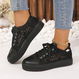 Breakj Large-Size Women's Shoes New Hollow Mesh Breathable Loose Cake Leisure Single Shoes
