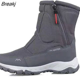 Snow Boots Ladies Winter Shoes Couple Snow Boots Ankle Boots Canvas Plush Boots Zipper Platform Boots Botas