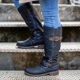 Breakj 2023 New Rough And Martin Boots Large-Size High-Sleet Zipper Women's Boots Knight Boots Women
