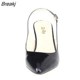 5cm Low Heels Casual Back Empty Buckle Red Wedding Daily all-match Sandal Shoes Pointed High Large Size