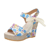 Breakj Hee Women's Sandals Fruit Pattern High Heel Sandals Women 2025 Spring And Summer New Word Fish Mouth Bow Women's