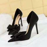 Breakj 2025 New Elegant Bow Design Fine High Heels, Fashion Style High Heels Women's
