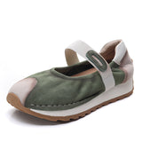 Breakj Layer Of Cowhilla Retro Color Mary Treasure Shoes Women 2025 Spring And Summer New Word With Flat Bottoms With Shallow Single