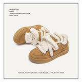 Breakj Shoes Destruction Aesthetic Series Of Double Shoes Tongue Winter Warm Cotton Shoes Short Boots Snow Boots Men And Women The