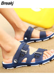 Men's Slippers Outdoor Leisure Summer Flip-Flops Man Sandals Bathroom Inside Outside Beach Mens