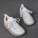 Breakj Layer Of Cowhers Casual Lace Handmade Women's Shoes Early Spring New Leather Flat-Solt Sports Wind Soft Sole Single Shoe