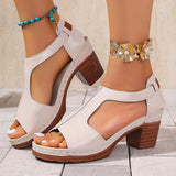Breakj Summer Women's High-Heeled Sandals Wear Coarse Heeled