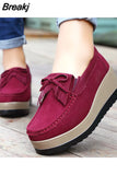 women platform shoes leather suede plush slip on sneakers chaussure femme tassel fringe loafers moccasins women shoes
