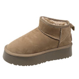 Snow Boots Anti-Velvet Women New Add And Thick Warm Cotton Shoes Women's Winter Mini Ankle Boots Autumn And