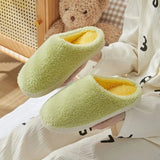 Soft Home Slippers for Women Flat Heels Faux Fur Indoor Couples Shoes 2023 Winter Comfortable Warm Cotton Slippers