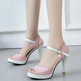 Mouth Summer High Heels Sandals Women Peep Toe Shoes 2024 Platform Woman Sandals Fashion Party Ladies