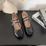 Breakj Temperament With Coarse Heel Single Shoes Summer New French Style Elegant Increase Thin Mary Treasure