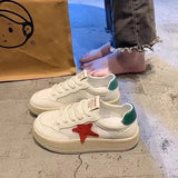 And Autumn New Casual Single Shoes Korean Version Fashion Lace Casual Shoes Net Cloth Tie Students Daily Board Shoes