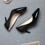 Leather High heels pumps women shoes 2019 Spring Autumn Fashion Pointed wild ceremonial professional sexy wedding