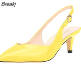 Women Sandals Sexy Pointed Toe 5cm Thin Heel Shoes Stiletto Daily all-match High Heels Buckle Strap Wedding