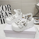 Breakj New Summer Original Y2 Sub-Cultural Sandals Denim Loose Cake Slope And Summer Women's