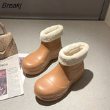 New Luxury Women Casual Thick Bottom Short Boot Rain Boots New Rubber Ladies Walking Waterproof Ankle Rain
