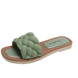 New Women Slippers Fashion Weave Flat Sandal Ladies Outdoor Beach Lady Shoes Home Lovely Casual Office Female Flip