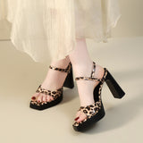 Breakj High Heeled Sandals Black High Heels Women Small Waterproof Waterproof Table Sexy Sandals Women Summer Coarse