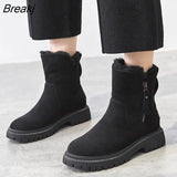 Snow Boots Women 2023 Winter Warm Fashion Designer Platform Boots Gladiator Non-slip Plush Flats Shoes Fur Boots Plus