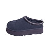 Breakj New Lazy Shoes Thick-Soled Pine Cream Wool Shoes Hairy Shoes Large Size Wearing Warm Fashion Side Of The Female Cotton