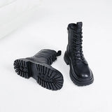 Ankle Boots Female Designer Shoes for Women 2023 Combat Platform Heels Women's Short Leather Boots Free Shipping Zip