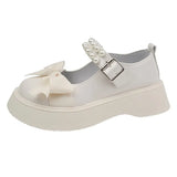 String Bead Lace Bow Lolita Jk Mary Jane Single Shoes Platform Platform Fashion Small Leather Shoes