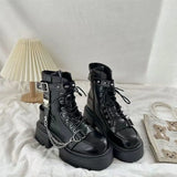 Breakj Design Rivet Round Head Thick Bottom Martin Boots 2025 New Locomotive Wind Small Man To Increase Fashion