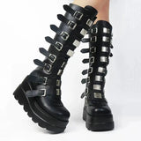 Breakj 2025 New Metal Buckle With Thick Bottom High Boots For Women's Large Size