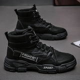 Boots Men Comfort Desert Boot Retro Casual High Top Shoes for Men Fall Winter Non-slip Hiking Booties Botas Hombre